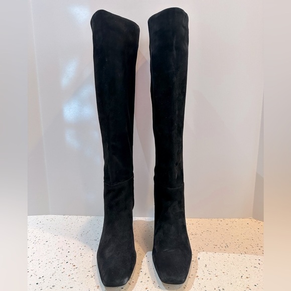 Sam Edelman Lillia Suede Leather Knee High Boots with Chic Heel - Picture 5 of 16